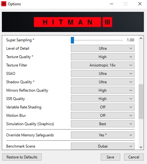 Análise de desempenho Hitman 3 