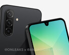 O Galaxy A26 tem um design familiar. (Fonte da imagem: Android Headlines & @OnLeaks)