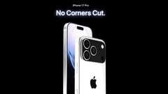 Uma imagem promocional não oficial mostra o novo design do iPhone 17 Pro Max (Fonte da imagem: @asherdipps, editado)