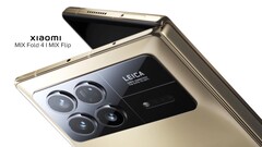 O Xaiomi Mix Fold 4 é considerado não apenas mais leve, mas também particularmente fino. As especificações da câmera foram reveladas por dois vazadores, inclusive para o Mix Flip. (Imagem: Xiaomi, editado)