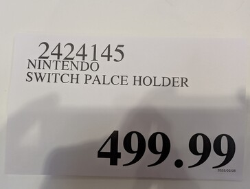 Suposto marcador de preço do Switch 2. (Fonte da imagem: Famiboards)