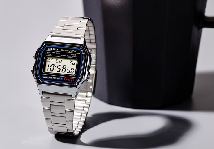 O relógio de pulso Casio A158WA-1. (Fonte da imagem: Casio)