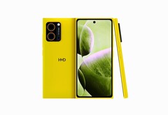 Uma foto que vazou do HMD Hyper mostra-o com um acabamento amarelo que lembra o Nokia Lumia 920. (Fonte da imagem: smashx_60 on X).