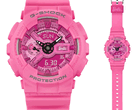 O relógio Casio G-Shock GMA-S110BE-4A edição limitada Barbie é alimentado por uma bateria CR1220, com uma vida útil estimada de 2 anos (Fonte da imagem: Casio)