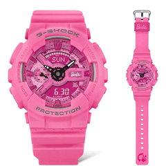 O relógio Casio G-Shock GMA-S110BE-4A edição limitada Barbie é alimentado por uma bateria CR1220, com uma vida útil estimada de 2 anos (Fonte da imagem: Casio)