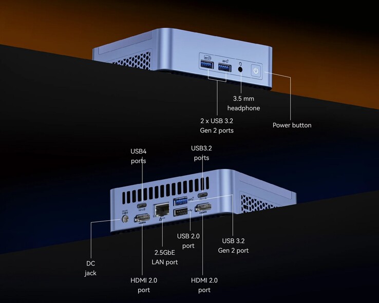 A conectividade do Geekom AX8 Pro (Fonte: Geekom)