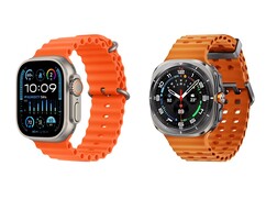 Esquerda: Apple Watch Ultra 2 | Direita: Samsung Galaxy Watch Ultra (Fonte da imagem: Apple, Samsung)