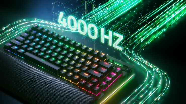 O teclado suporta uma taxa de polling de 4.000 Hz para entradas ultra-responsivas. (Fonte da imagem: Razer)