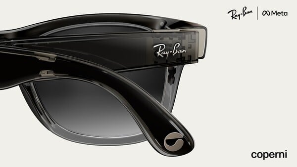 Os óculos Ray-Ban Meta x Coperni Limited Edition têm armação preta transparente. (Fonte da imagem: Meta)