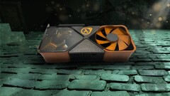 A GeForce RTX 4080 Super, uma peça única, só pode ser obtida por meio de um sorteio da Nvidia (fonte da imagem: Nvidia)