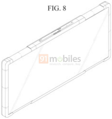 A Samsung descreve seus últimos avanços no design de tablets extensíveis. (Fonte: Samsung via USPTO)