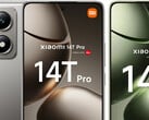 O Xiaomi 14T e o Xiaomi 14T Pro devem chegar no final deste mês em várias opções de cores. (Fonte da imagem: WinFuture - editado)