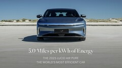 O novo Lucid Air percorre 420 milhas com uma bateria de 84 kWh (Fonte da imagem: Lucid)