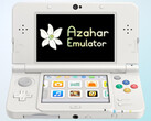 Logotipo do emulador de Nintendo 3DS Azahar na tela do console 3DS