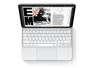 Um trackpad de vidro maior e um apoio para as mãos tornam o uso prolongado mais confortável (Fonte da imagem: Apple)