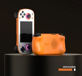 O design laranja oficial da Retroid para o Pocket Mini. (Fonte da imagem: Retroid)