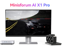 O Minisforum AI X1 Pro possui duas portas USB4 e uma porta OCuLink (Fonte da imagem: Minisforum - editado)