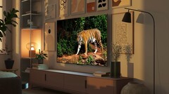 As mini-TVs Fire TV Omni da Amazon têm um sensor de luz que ajusta automaticamente a qualidade da imagem com base na luz ambiente. (Fonte da imagem: Amazon)