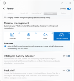 Configurações do perfil de energia da Dell