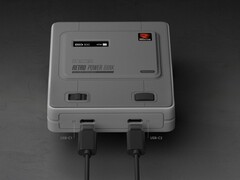 O AYANEO Retro Power Bank vem em um acabamento inspirado no SNES. (Fonte da imagem: AYANEO)