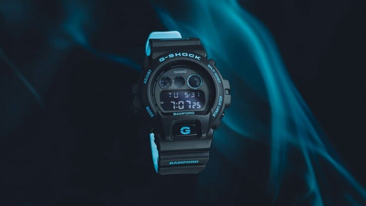 O segundo relógio da colaboração Casio G-Shock x Bamford (na foto) usou o Casio DW-6900BWD-1ER como base. (Fonte da imagem: Casio)