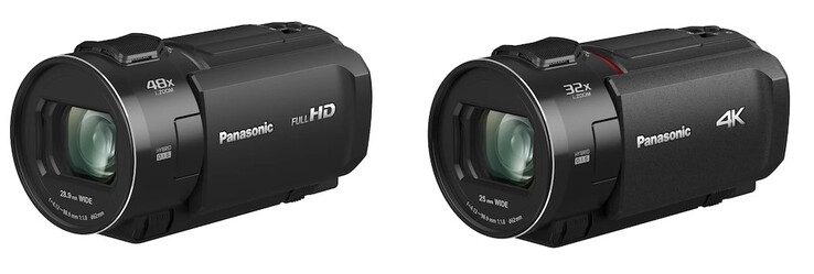 O sensor 2K HC-V900 (à esquerda) tem uma resolução efetiva de 6,17 megapixels no modo de vídeo, enquanto o sensor 4K HC-VX3 (à direita) tem uma resolução efetiva de 8,29 megapixels. (Fonte da imagem: Panasonic)