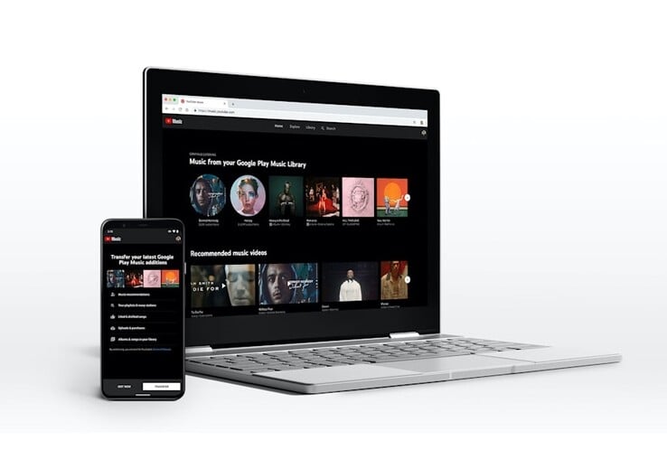 O Google manteve o Play Music em serviço ao lado do YouTube Music por anos, mas o último acabou vencendo. (fonte da imagem: Google)