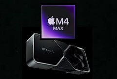 Appleo M4 Max da Nvidia troca golpes com a GPU de desktop RTX 4070 no benchmark Blender. (Fonte da imagem: Apple, Nvidia)