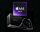 Appleo M4 Max da Nvidia troca golpes com a GPU de desktop RTX 4070 no benchmark Blender. (Fonte da imagem: Apple, Nvidia)