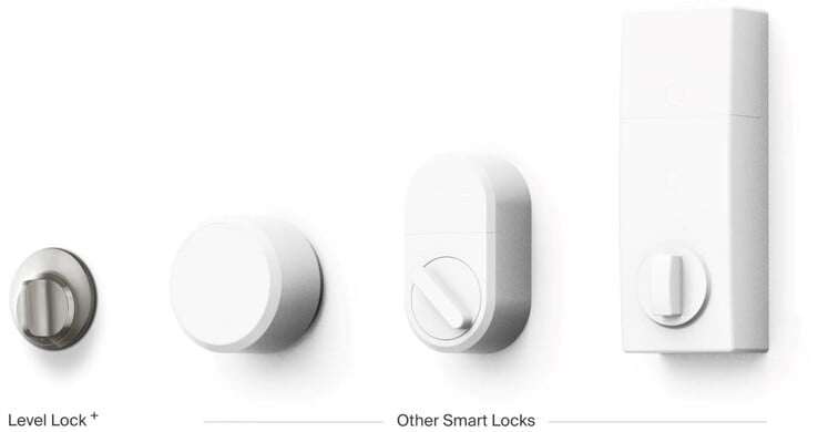 O Level Lock+ (Matter) é o menor entre os smart locks domésticos disponíveis. (Fonte da imagem: Level Home)