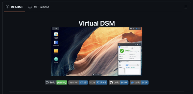 O Virtual DSM pode ser bom para fins de teste, mas executar um NAS dentro de um NAS parece algo semelhante a Matrix (Fonte da imagem: VirtualDSM)