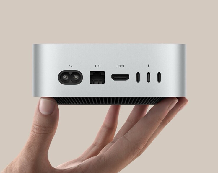 A E/S do Mac mini inclui uma porta HDMI de tamanho normal. (Fonte da imagem: Apple)