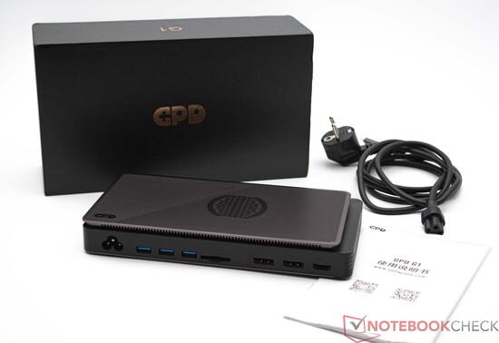 O dock gráfico G1 da GPD continua sendo um pouco estranho e caro - mas uma marca com a escala e o impulso da MSI poderia ver muito mais interesse em um produto mais polido. (Imagem: Notebookcheck)