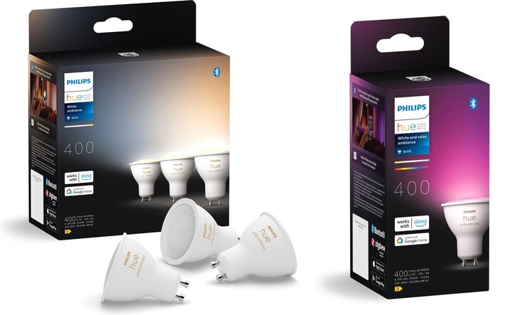 Embalagem das supostamente novas lâmpadas inteligentes Philips Hue GU10. (Fonte da imagem: Hueblog)