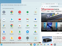 Interface de usuário do Chrome Flex. (Fonte da imagem: Notebookcheck)