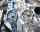 A série Casio Manga GA-2100MNG apresenta dois relógios, um na cor azul e outro na cor branca. (Fonte da imagem: Casio)