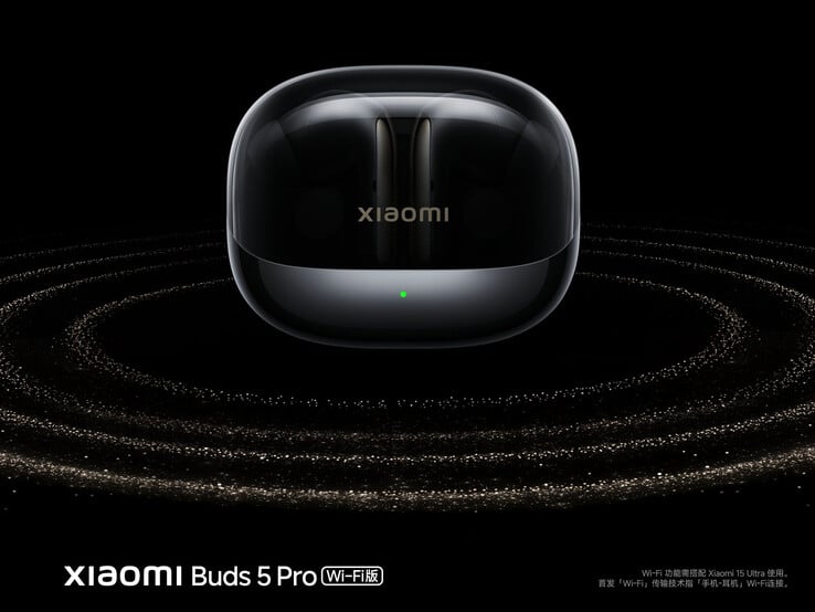 A Xiaomi oferece o acabamento translúcido mostrado exclusivamente com a versão Wi-Fi do Buds 5 Pro. (Fonte da imagem: Xiaomi)