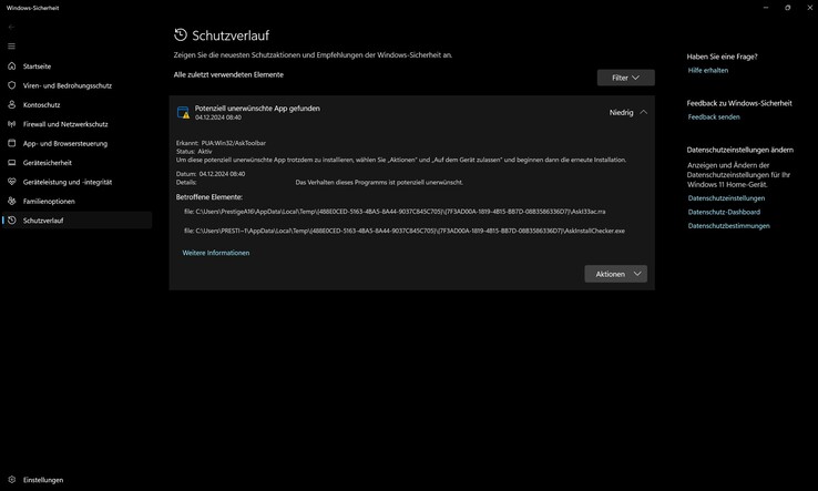 O Windows Defender detecta software indesejado pré-instalado imediatamente