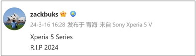 RIP Xperia 5. (Fonte da imagem: Weibo)