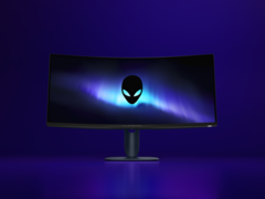 O Alienware AW3425DWM (fotos) vem com uma resolução de 3440x1440. (Fonte da imagem: Alienware)