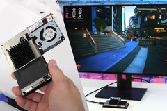 O mini PC Steam Deck da ETA Prime é muito simples, mas tem melhor acústica e temperatura do que o Steam Deck padrão, graças a um gabinete aberto e mais dissipadores de calor. (Fonte da imagem: ETA Prime no YouTube - editado)