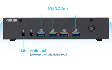 O USB-C está ausente da configuração padrão. (Fonte da imagem: Asus)