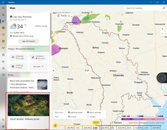 Microsoft Weather com anúncios na Romênia (Fonte da imagem: Own)