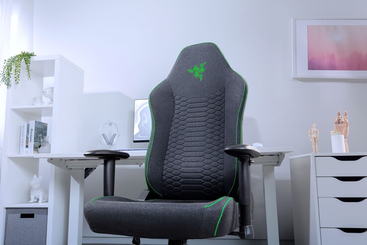 A nova cadeira econômica para jogos da Razer possui um suporte lombar integrado. (Fonte da imagem: Razer)