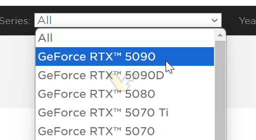 Lista de GPUs da Nvidia encontrada no site da Zotac (fonte da imagem: Videocardz)