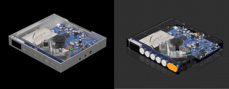 O Discdream 2 Ultra (à esquerda) inclui suporte a dual-DAC de fones de ouvido balanceados, enquanto o Discdream 2 (à direita) não. (Fonte da imagem: Moondrop)