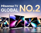 A Hisense se declara a número 2 no mercado de TVs - novamente. (Fonte da imagem: Hisense)