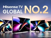 A Hisense se declara a número 2 no mercado de TVs - novamente. (Fonte da imagem: Hisense)