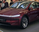 Novo Tesla Model Y na cor Ultra Red (Fonte da imagem: Sawyer Merritt/X)