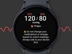 Alguns smartwatches Samsung Galaxy já podem estimar sua pressão arterial. (Fonte da imagem: Samsung)